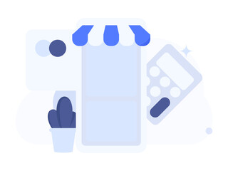 Internet financial management investment flat vector concept operation hand drawn illustration
