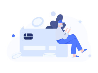 Internet financial management investment flat vector concept operation hand drawn illustration
