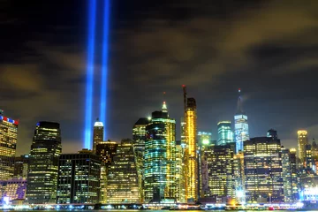 Foto op Plexiglas 911 Light Memorial in New York City © Farid