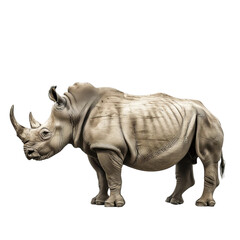 Obraz premium white rhino isolated on white