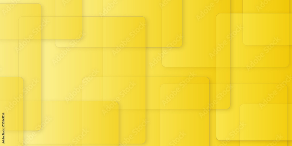 Poster Abstract geometric yellow vector pattern in square style. abstract background with lines colorful and vector with geometric design. layered geometric triangle shapes. yellow paper texture.