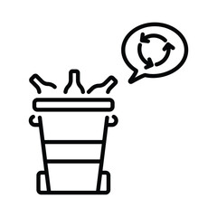 Glass Bin icon editable stock vector icon