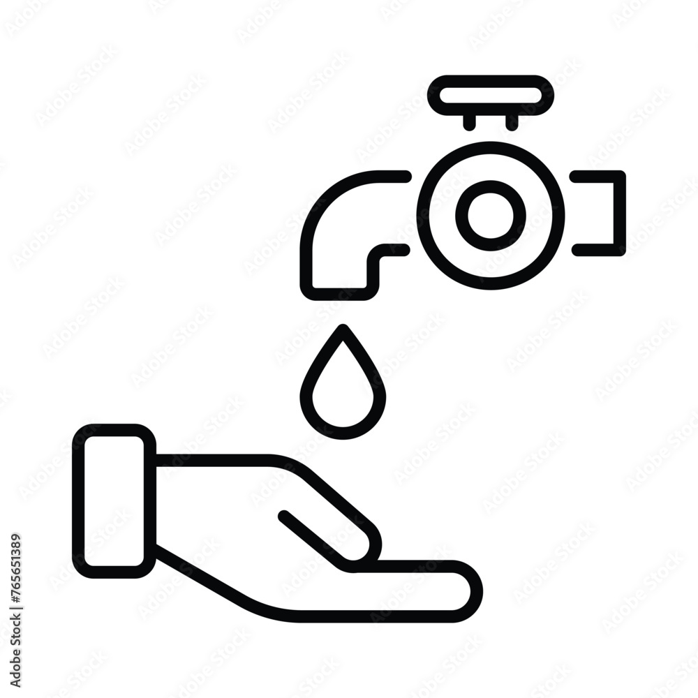 Sticker Save Water icon editable stock vector icon