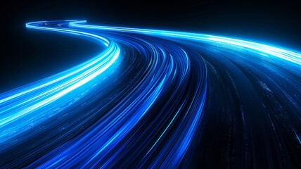 Fototapeta na wymiar blue car lights at night. long exposure 