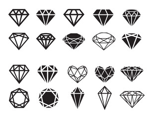 Diamond Jewel Vector Icon Symbol