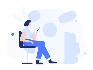 Internet financial management investment flat vector concept operation hand drawn illustration
