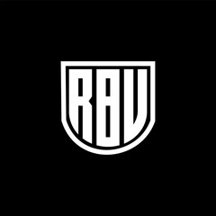 RBU letter logo design with black background in illustrator, cube logo, vector logo, modern alphabet font overlap style. calligraphy designs for logo, Poster, Invitation, etc.