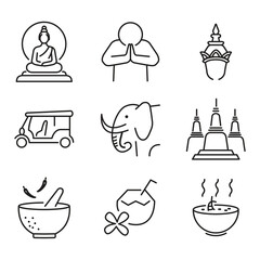 Sri Lanka Symbols Icons Pattern Vector