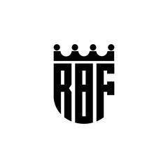 RBF letter logo design with white background in illustrator, cube logo, vector logo, modern alphabet font overlap style. calligraphy designs for logo, Poster, Invitation, etc.