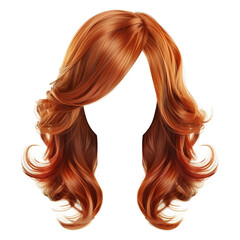Fototapeta premium Stylish hair wig with trendy design isolated, AI Generative.