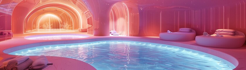 A jelly world spa offering baths in pools of soothing