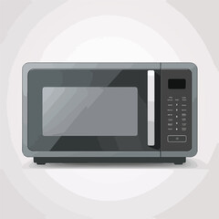 Grey Microwave oven icon isolated on white backgrou