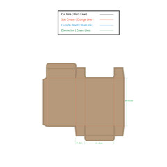 Tablate medicine box Size 6x2x10 cm dieline template, vector design