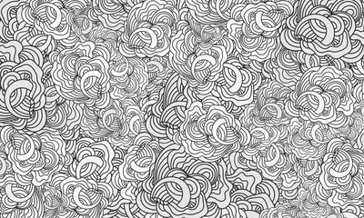 abstract hand-drawn pattern  waves and curls.