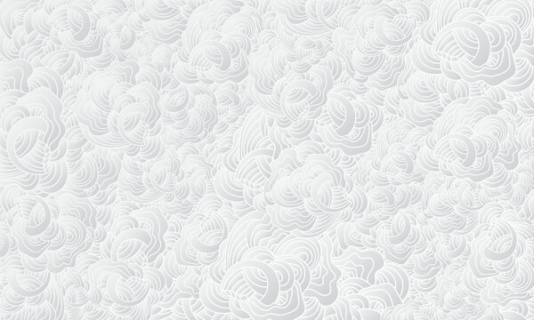 pattern of white roses on a white background. Vector illustration.