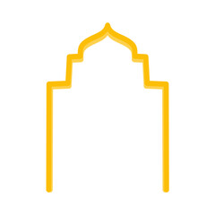 Gold islamic frame arch