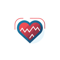 Heartbeat medical symbol flat vector illustration i