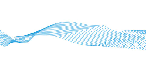 Fototapeta premium Abstract wavy lines flowing curve gradient color on transparent background. Abstract white background colorful lines. modern wavy stripes on white background isolated.