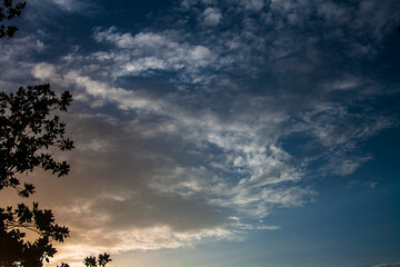 Cracking illuminated cloud bank