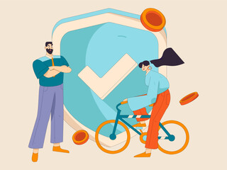 Internet financial management investment flat vector concept operation hand drawn illustration
