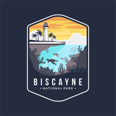 Biscayne National Park Emblem patch logo illustration