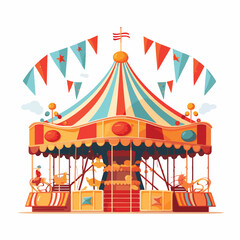 Isolated carnival game design flat vector illustrat