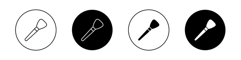Makeup brush icon set. cosmetic apply brush vector symbol. blending brush sign. - obrazy, fototapety, plakaty