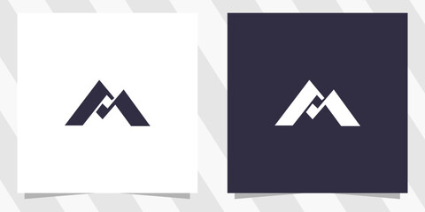 letter m logo design vector
