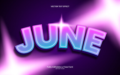 June  text effect style modern