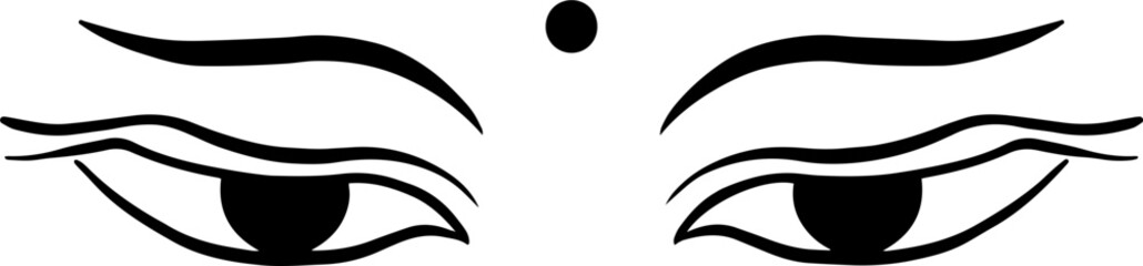 Buddha head silhouette