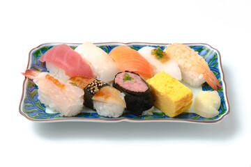 新鮮カラフルで美味しそうな寿司