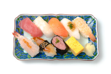 新鮮カラフルで美味しそうな寿司