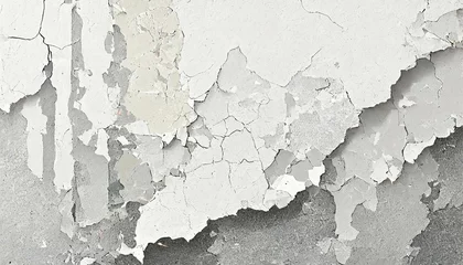 Stickers pour porte Vieux mur texturé sale Illustration of White Concrete Wall Texture with part of the paint peeling off. 