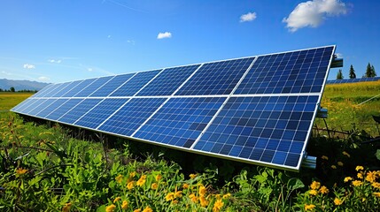 Renewable energy that comes from solar cells, wind turbines, and water power that help create renewable energy.