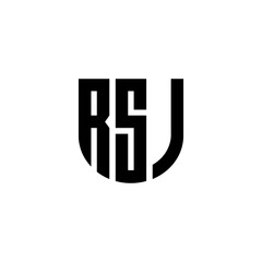 RSJ letter logo design with white background in illustrator, cube logo, vector logo, modern alphabet font overlap style. calligraphy designs for logo, Poster, Invitation, etc.