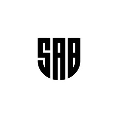 SAB letter logo design in illustration. Vector logo, calligraphy designs for logo, Poster, Invitation, etc.