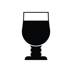 Black Solid Irish Coffee vector icon