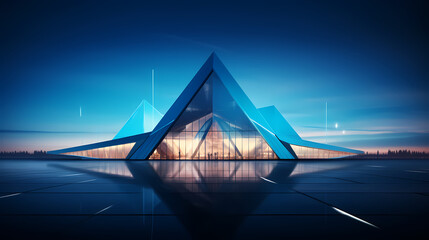 Modern polygonal building exterior design