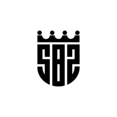 SBZ letter logo design in illustration. Vector logo, calligraphy designs for logo, Poster, Invitation, etc.