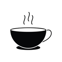 Black Solid Tea vector icon