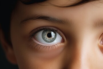 A childs eyes, filled with unanswered questions, captured in a moment of solitude, urging for empathy and understanding