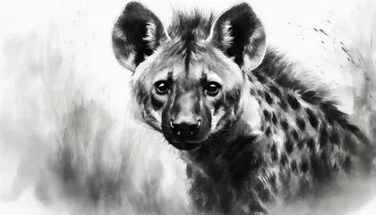 Gordijnen Hyena illustration ai generated © Muhammad