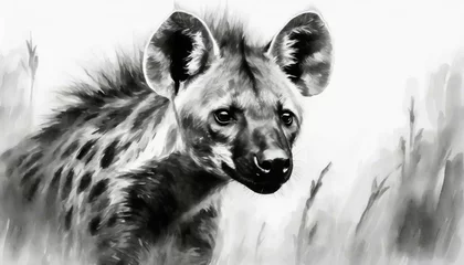 Keuken spatwand met foto Hyena illustration ai generated © Muhammad