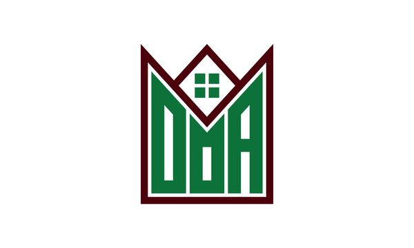 OOA initial letter builders real estate logo design vector. construction, housing, home marker, property, building, apartment, flat, compartment, business, corporate, house rent, rental, commercial
