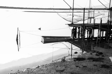 sunset at Pialassa Baiona near Marina Romean (Italy)