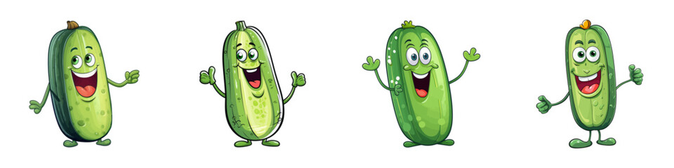 Various peas showcasing a range of expressions, from smiling to frowning