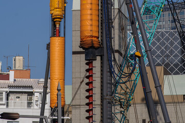 東京港区赤坂5丁目から望む再開発現場