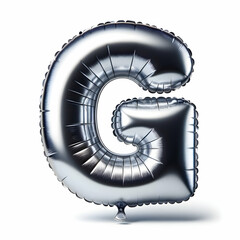 Silver letter G balloons