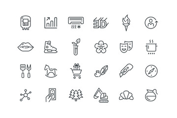 3d technology,Air conditioning,Bar graph,Blood bag,Calculator,Coffee pot,Compass navigation,Cooking pot,Croissant breakfast pastry,Cutter cut tool,Drama,set icons, vector illustration