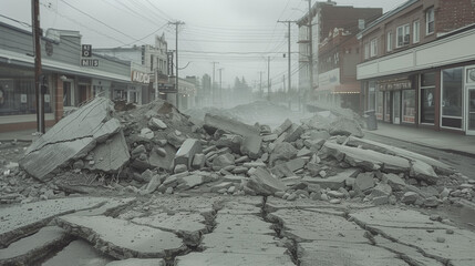 Debris-Laden Streets: Earthquake's Chaos Echoes
